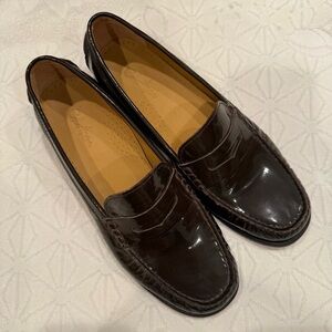Cole Haan Brown Penny Loafers Patent leather size 6.5B